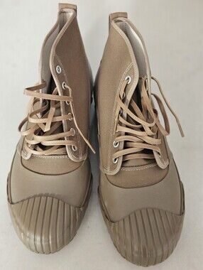 Moonstar Tan Canvas Duck Boot Sneakers - Lace-Up Waterproof Style